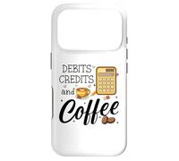 Debits Credits & Coffee Cup Funny Accountant It's Tax Season Coque pour iPhone 17 Pro