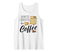 Debits Credits & Coffee Cup Funny Accountant It's Tax Season Débardeur