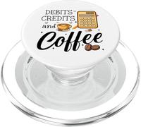 Debits Credits & Coffee Cup Funny Accountant It's Tax Season PopSockets PopGrip pour MagSafe