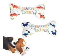 DeBizz Lot de 2 jouets indestructibles en peluche pour chiot - Jouet d'intelligence parlant pour chiens de petite et moyenne taille - Multicolore - 1