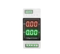 DEBLAN Type Rail Din DC Affichage numérique 100V voltmètre 20A ampèremètre 50A Compteur numérique intégré 1000V (Size : DC0-100V 50A)
