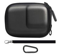 DEBMALE Étui de Transport Action 5 Pro - Sac de Rangement Rigide en PU pour DJI Osmo Action 4/3/GoPro Hero 13/Insta360 Ace Pro 2 Housse de Protection avec Mousqueton