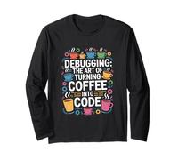 Débogage informatique : l'art de transformer le café en code nerd Manche Longue
