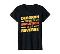 Deborah Evolution Peut Aller à l'envers : nom Amusant de Deborah T-Shirt Graphique avec Valeur