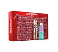 Deborah Milano Coffret Cadeau Femme Pochette pour les Yeux Inclut un Mascara Instant Maxi Volume aux Céramides, un Crayon pour les Yeux 24h 251 Noir et un Démaquillant Yeux Biphasé Dermolab 50 ml, N°1
