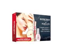 Deborah Milano - Coffret cadeau pour femme avec mascara 24 heures instantanées Maxi Volume avec grenade, vernis gel effet n° 20 et bracelet avec boule en émail rouge par Morellato