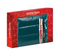 Deborah Milano - Coffret cadeau pour femme avec poche pour les yeux + mascara Instant Maxi Volume Huile de Grenade et Eyeliner Pen 24 heures Extra Black #07