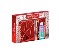 Deborah Milano Coffret cadeau pour femme comprenant mascara Instant Maxi Volume à l'huile de grenade, crayon yeux 24 heures 251 heures noir et maquillage des yeux biphasique Dermolab 50 ml N° 01