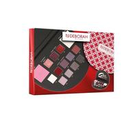 Deborah Milano Coffret cadeau pour femme Make Up Beauty Gift N°1 Mini tons froids comprenant une palette de fards à paupières, des brillants, des rouges à lèvres et de la poudre pour le visage avec