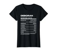 Deborah Valeur Nutritive Nom Drôle T-Shirt Graphique avec Valeur