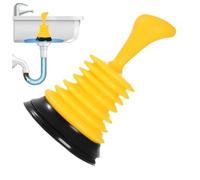 Débouche Canalisation Manuel - Ventouse pour Siphon de Sol et Évier Cuisine | Tête en Caoutchouc avec Poignée Confortable, Élimination des Obstructions pour Maison Café Studio Dortoir, 19x11,3x11,3 cm