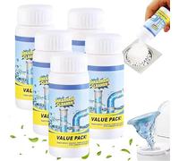 Deboucheur, 2025 Deboucheur Pro, Agent De Dragage De Canalisations, Nettoyant Puissant Pour Canalisation, Poudre Nettoyante, Pour Cuisine Et Salle De Bain (110g, 5 pcs)