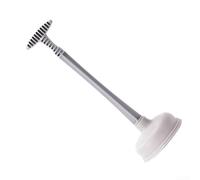 Déboucheur à grande tête pour une meilleure puissance d'aspiration sur les toilettes, éviers, baignoires et ouvertures de vidange au sol (piston de toilette gris)