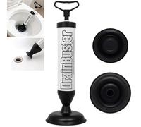 Déboucheur à Ventouse Puissant - Plongeur Haute Pression avec Fonction Vide, Pompe à Air Comprimé pour Éliminer Rapidement les Obstructions, pour Évier, Lavabo, WC, Baignoire et Douche