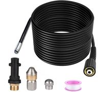 Déboucheur Canalisation-15M-Noir-180bar-Deux types de buses -Compatible avec Kärcher K2K3K4K5K7 HD/HDS nettoyeurs haute pression