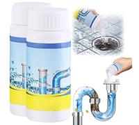 Deboucheur Canalisation, 2025 Nouve Deboucheur Wc, Nettoyant Puissant Pour Canalisations, Poudre Nettoyante, Dragage de Canalisations Pour Cuisine et Salle Bain, Toilettes, Siphons (2Pcs)