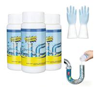 Deboucheur Canalisation Professionnel, Nettoyant Puissant Canalisation, Deboucheur Evier, Poudre Nettoyante Pour Canalisation Pour Cuisine Toilettes Salle De Bain (3 Pièces)