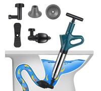 Deboucheur Canalisation, Ventouse Deboucheur avec baromètre, Débouche Toilette avec Quatre Ventouses pour les Salles de Bains, les Toilettes et les Lavabos