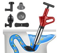 Deboucheur Canalisation, Ventouse Deboucheur avec baromètre, Débouche Toilette avec Quatre Ventouses pour les Salles de Bains, les Toilettes et les Lavabos