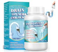 Déboucheur de canalisations 260 g - Poudre moussante puissante pour éviers, douches, toilettes et salle de bain. Dissout efficacement cheveux, graisses, savon et résidus alimentaires