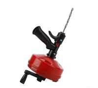 Déboucheur de canalisations de 10 m, déboucheur de tuyau et tarière de plomberie professionnelle avec bobine en acier flexible, grand bouton de manivelle, gants de travail et manuel pour cuisine et