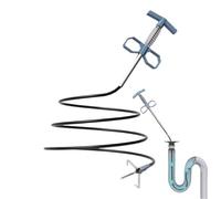 Déboucheur de canalisations - Déboucheur robuste en pliable à 4 griffes, outil en poils de serpent, ressort en acier flexible, poignée rotative en T, manchon rétractable, poignée en caoutchouc