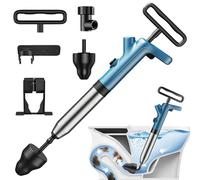 Déboucheur de Canalisations Haute Pression Inoxydable 304 Déboucheurs Ventouses avec Baromètre Déboucheur de Toilette à Air Comprimé Anti-Bouchon Tuyauterie, Pour Toilettes, Évier, Douche, Cuisine