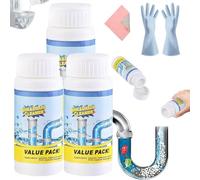 Déboucheur de canalisations Zaos, mousse dense Bio Blast for évier et canalisations, nettoyant puissant et multifonctionnel for canalisations Zaos Allfound, for cuisine, salle de bain, toilettes(3pcs)