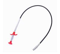 Déboucheur de cheveux, bâton de nettoyage de canalisation en fil d'acier à 4 griffes, tuyau réutilisable, débouchage de serpent, attrape-cheveux multifonctionnel pour évier pour (0.6m / 2ft)