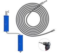 Déboucheur de conduit 5 m, diamètre 6 mm, spirale de nettoyage de conduit, spirale de nettoyage avec adaptateur électrique et