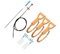 Déboucheur de toilettes portable avec tête en forme de D améliorant la maniabilité de la salle de bain et de la cuisine, outil de nettoyage des canalisations pour tuyau de salle de bain, outil de