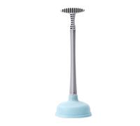 Déboucheur de toilettes robuste avec forte puissance d'aspiration, nettoyeur de canalisations de salle de bains en caoutchouc et en plastique pour évier de cuisine, outil de (Bleue)