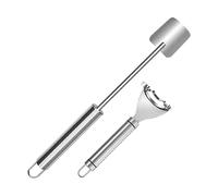 Déboucheur d'épis de maïs Outil d'épluchage de maïs en acier inoxydable | Nettoyeur de noyau en acier inoxydable 2 pièces pour la préparation des repas BBQ Fête