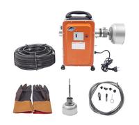 Déboucheur électrique 750 W pour tuyaux de 20 à 150 mm de diamètre, avec 400 tr/min et interrupteur FI | 16 m Ø 16 mm + spirale de 2,5 m de diamètre 10 mm | Appareil de nettoyage des canaux pour