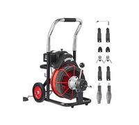 Déboucheur Electrique Canalisation Interrupteur Pédale 8 Coupeurs 370W 30mx0,95cm