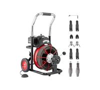 Déboucheur Electrique Canalisation Sur Roues 8 Coupeurs 550W 30mx1,27cm