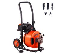 Déboucheur Électrique Canalisation VEVOR - 15m x 9,5mm - Haute Efficacité & 4 Coupeurs