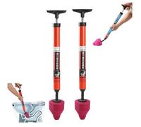 Déboucheur et déboucheur de toilettes multi-usages, piston de toilettes amélioré, outil de plomberie haute pression, outil de plomberie avec poignée ergonomique, pour débloquer la baignoire, la douche