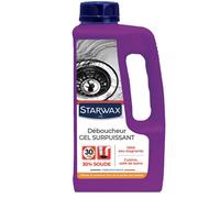 STARWAX-Déboucheur Gel Surpuissant -Idéal en Cas d'eau Stagnante -Cuisine et Salle de Bains-Agit en 30 min-Formule Gélifiée Concentrée en Soude Caustique à 30% -Fabriqué en France -1L = 2 Débouchages