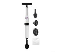 Déboucheur manuel pour toilettes avec pistolet d'évacuation d'air haute pression pour un nettoyage efficace des tuyaux bloqués dans les toilettes, éviers et baignoires en ABS (A)