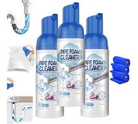 Déboucheur mousse pour canalisations, déboucheur avec tube, formule sûre et douce, mousse pour canalisations, éviers, toilettes, cuisine et lavabos, action rapide et efficace, 60 ml (3Pièce)