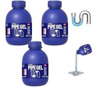 Déboucheur puissant, désodorisant pour canalisations, déboucheur et nettoyant pour canalisations, liquide pour déboucher les canalisations, pour salle de bain, cuisine, douche (3 pcs)