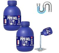 Déboucheur puissant, désodorisant pour canalisations, déboucheur et nettoyant pour canalisations, liquide pour déboucher les canalisations, pour salle de bain, cuisine, douche (2 pcs)