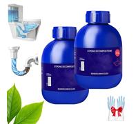 Deboucheur,Puissant Nettoyant For Évier Et Canalisations, Déboucheur Canalisation For l'Extérieur Et Cuisine, Agent De Dragage De Tuyaux Puissant (2*a)