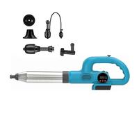 Déboucheur sans fil compatible avec batterie Makita 18 V (sans batterie), piston de toilette électrique 120 W avec 4 têtes, affichage de la pression, pression maximale 8 bar, tarière de vidange pour