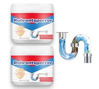 Déboucheur Surpuissant, déboucheur canalisation Idéal en Cas d'eau Stagnante deboucheur canalisation professionnel Super déboucheur cheveux pour Cuisine et Salle de Bains (100ml, 2pcs)