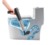Déboucheur Toilettes Électrique Sans Fil Déboucheur Canalisation Haute Pression 3 Têtes Interchangeables, Avec Batterie Lithium 1500mAh 4-5H Ventouse Déboucheur WC Évier Siphon Noir