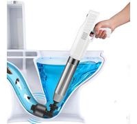 Déboucheur WC Électrique, Déboucheur de Toilette Haute Pression, Déboucheur Canalisation Air Comprimé avec 4 Têtes Remplaçables, pour Déboucher les Toilettes, Drain de sol, Lavabo, Baignoire