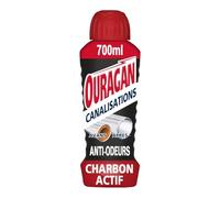 Débouchez et éliminez les mauvaises odeurs grâce au charbon actif - OURAGAN Déboucheur Canalisations - Flacon 700 mL - Lot de 3