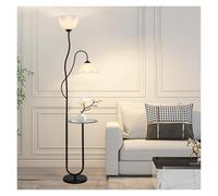 Debout Lampadaire avec plateau, lampes de lecture sur pied for la maison, lampe haute for le salon qui s'intègre dans une décoration pièce moderne Éclairage intérieur(Noir)